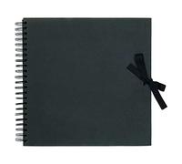 Papermania Scrapbook, Black, 12 x 12", 40 Sheets, Create Your Own Photo Album And Decorate With Scrapbook Accessories, Book For Home Memories, Add Photo Paper, Scrapbook Stickers