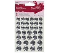 Papermania Shimmer Dome Stickers Silver, 36 Pieces, Craft Supplies, Embellishments
