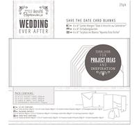 Papermania Wedding Heart Save The Date Card Blanks, White
