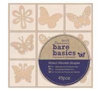 Papermania Wooden Shapes, Natural, One Size