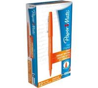 Papermate Flair Medium Bullet Tip, Orange, Round, Orange, Metal