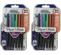 Papermate Flair Metallic Pens - 6 Pack - 0.7mm Medium Point - Brand New
