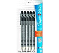 Papermate Flexgrip Pack of 5 Retractable Ballpoint Pens - Black