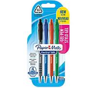 Papermate FlexGrip Ultra Retractable Gel Pen Assorted 0.7 mm Medium Rollerball Non Refillable Pack of 4