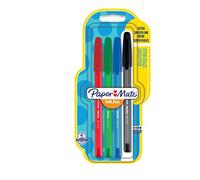 PaperMate InkJoy 100 CAP Capped Ball Pen with 1.0 mm Medium Tip - Assorted Standard Colours, Pack of 4
