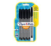 Papermate InkJoy 100 Cap 1.0 mm Medium Tip Capped Ball Pen - Black (Pack of 8)