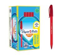 Papermate InkJoy 100 Capped Ballpoint Pen Medium Red Pack of 50 (S0957140)
