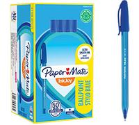 Papermate InkJoy 100 InkJoy 100 Ballpoint Pen Blue 0.8 mm Medium Ballpoint Pack of 50