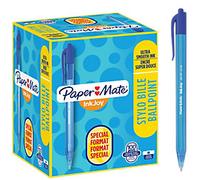 Papermate InkJoy 100 RT InkJoy 100 RT Retractable Ballpoint Pen Blue 0.8 mm Medium Ballpoint Non Refillable Pack of 100