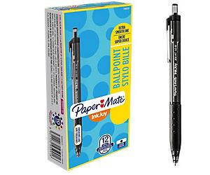 PaperMate InkJoy 300 RT Ballpoint Pen Medium 0.8 mm Black Pack of 12