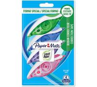 Paper Mate Liquid Paper Dry Line Grip Correction Tape Assorted Colours 4 Pack