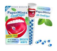 PaperMints Cool caps breath refreshers 12 x tubes of 18 capsules BULK BUY