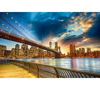 papermoon Manhattan Sunset Non-Woven Photo Wallpaper Digital Print Including Paste Various Sizes
