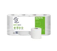 Papernet Bio Tech - Toilet Paper (407576s), 1 Pack of 8 Pure Cellulose Paper Rolls, Roll Length 28.7 m Each, Naturally Fights Pathogenic Bacteria, 2 Plies, 250 Tears of 9.6 x 11.5cm
