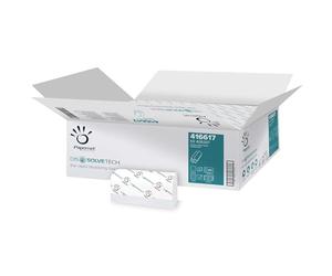 Papernet Dissolve Tech - Interleaved Z-Fold Hand Towel 416617, Two Plies, 20 Packs of 200 Sheets per Clip, Size 24x20,3cm, Closed Dimensions 20,3x8cm, White