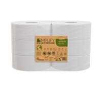Papernet MAXI JUMBO Toilet Rolls 300m 60cm core, 14.5GSM, 6 rolls per case - ZERO CARBON