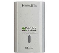 Papernet Simplify Interfolded Toilet Paper Dispenser 421334 White Wood