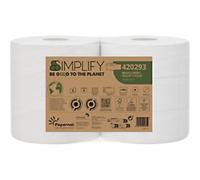 Papernet Simplify Maxi Jumbo Toilet Paper 2 Ply White Pack of 6