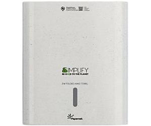 Papernet Simplify Z/W - Fold Paper Hand Towel Dispenser 421336 White Wood