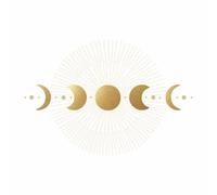 Paperproducts Design Luna & Solis 3-Ply Beverage Napkins, 5-Inch, Gold, Pack of 20