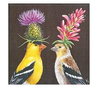 Paperproducts Design Paper Vicki Sawyer Goldfinch Couple Luncheon Napkins (20 Pack)