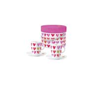 Paperproducts Design PPD Espresso Cup & Saucer Set 2pcs Porcelain Gift Box