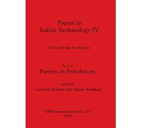 Papers in Italian Archaeology IV: The Cambridge Conference. Part iii: Patterns in Protohistory: 245 (British Archaeological Reports International Series)