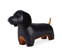 Paperweight dachshund black/tan Züny