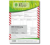 PaperXpert IMO Declaration x 100 | Transport Document for Dangerous Goods | DIN A4 Single Sheets | For Laser & Inkjet Printers | Premium Brand Quality - Made in Germany