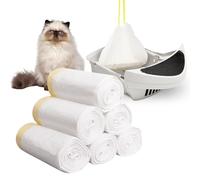 Papettly Cat Litter Tray Liners - 58x35 cm Leak-Proof Cat Litter Bags with Drawstring for Automatic Litter Box, Tear-Resistant Cat Litter Liners with 10 KG/22 LBS Load Capacity - 120 Pcs