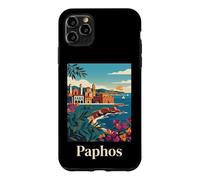 Paphos Cyprus Mediterranean Coast Retro Travel Design Case for iPhone 11 Pro Max