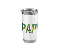 Papi Brazil Flag Vintage Brazil Flag Papi Brazil Stainless Steel Insulated Tumbler