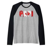 Papi Canada Flag Vintage Distressed Graphic Canada Papi Raglan Baseball Tee
