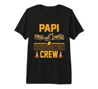 Papi Construction Crew Birthday Boy Truck Excavator Premium T-Shirt