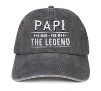 Papi Gifts Embroidered Cap, Funny Grandpa Gifts for Men, Adjustable Hat Gifts Accessory for Birthday & Christmas Grey