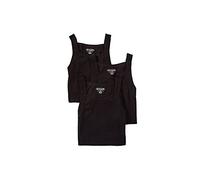 Papi Men's 3-Pack Cotton Square Neck Tank Top, Black, XL (Pack of 3)