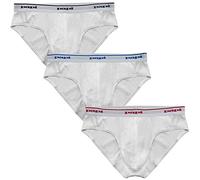Papi Men's Cotton Low Rise Brief Pack of 3 Underwear, White, S