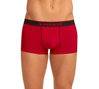 Papi Men's Stylish Brazilian Solid and Print Trunks (3-Pack Underwear), Black/Red, Large (Pack of 3)