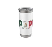 Papi Mexico Flag Vintage Distressed Mexico Flag Papi Stainless Steel Insulated Tumbler