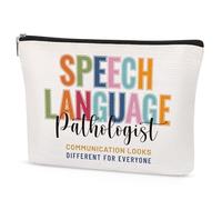 Papiailove Speech Language Pathologist Gift SLP Makeup Bag for Women Speech Therapy Pathology Cosmetic Bag for Student Friend Girl Assistant Therapist Thank You Gifts, Speech Language Pathologist