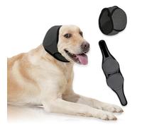 PAPIAMEN Dog Ear Covers,Dog Ear Muffs Noise Protection No Shake Head Wrap for Bath,Anxiety Relief Quiet Dogs Calming Hoodie,Adjustable Shower Cap Pet Ears for Grooming,Swimming,Hematoma(Grey,M)