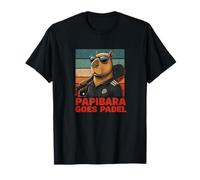 Papibara Plays Dad Dad Father's Day Padel Shirt T-Shirt