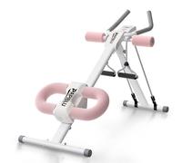 PAPIBLU Home Abdominal Trainer, Adjustable Abdominal Trainer with LCD Monitor, Foldable Abdominal Trainer with Knee Protection for Home Exercise, Pink
