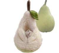 PAPIEEED Pear-Shaped Hamster Pouch Bed - Plush Sugar Glider Hideout, Small Pet Habitat Decoration Cozy Cage Accessories for Mice, Gerbil, Golden Bear, Degu