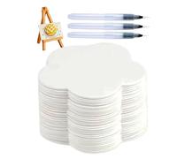 Papier Artistique Pour - Texture Mousse Support Artistique Vierge, Chevalet Et 3 Stylos Inclus - Activité Interactive 2.56 x 2.56 Pouces École, Filles, Adolescents Et Adultes