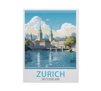 Papier Jigsaw Puzzle 1000 Stück，Zürich Schweiz，Erwachsene Kinder Spielzeug Dekompressionsspiel（38x26cm）-BF44