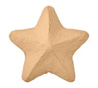 Papier-mâché Christmas tree star Brown one size