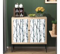 Papier peint adhesif 3D 44 X300Lcm Bel Et Noble Arbre à Fleurs Blanches Papier peint autocollant Décor panoramique en Relief, idéal Pour Donner du Volume à un mur uni sans percer Z263564