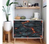 Papier peint adhesif 44 X1000Lcm Fissures De Lave Volcanique Papier peint panoramique Nature Parfait Pour créer un Coin Lecture Cosy ou une ambiance relaxante Dans un Bureau Z264091