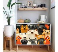 Papier peint adhesif 44 X300Lcm Chien Mignon Colle Papier peint intissé Revêtement Mural sans raccord Apparent, facile à aligner Pour un rendu professionnel Z263863